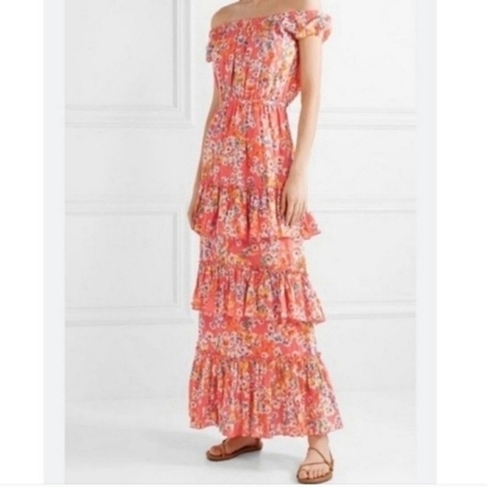 EYWASOULS MALIBU INKA TIERED MAXI DRESS XS/S‎